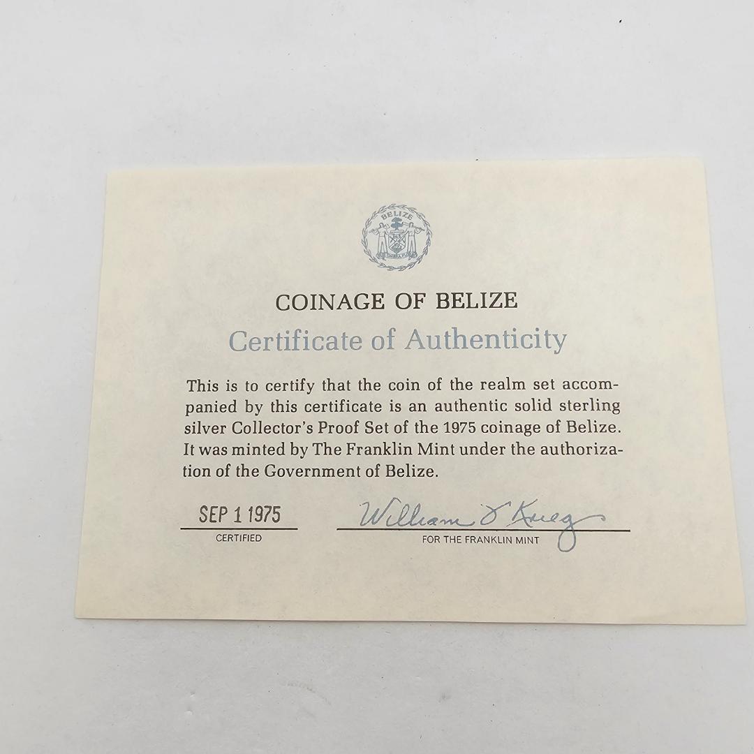 【純銀】1975年 ベリーズ公式通貨 プルーフ 8種 フランクリンミント