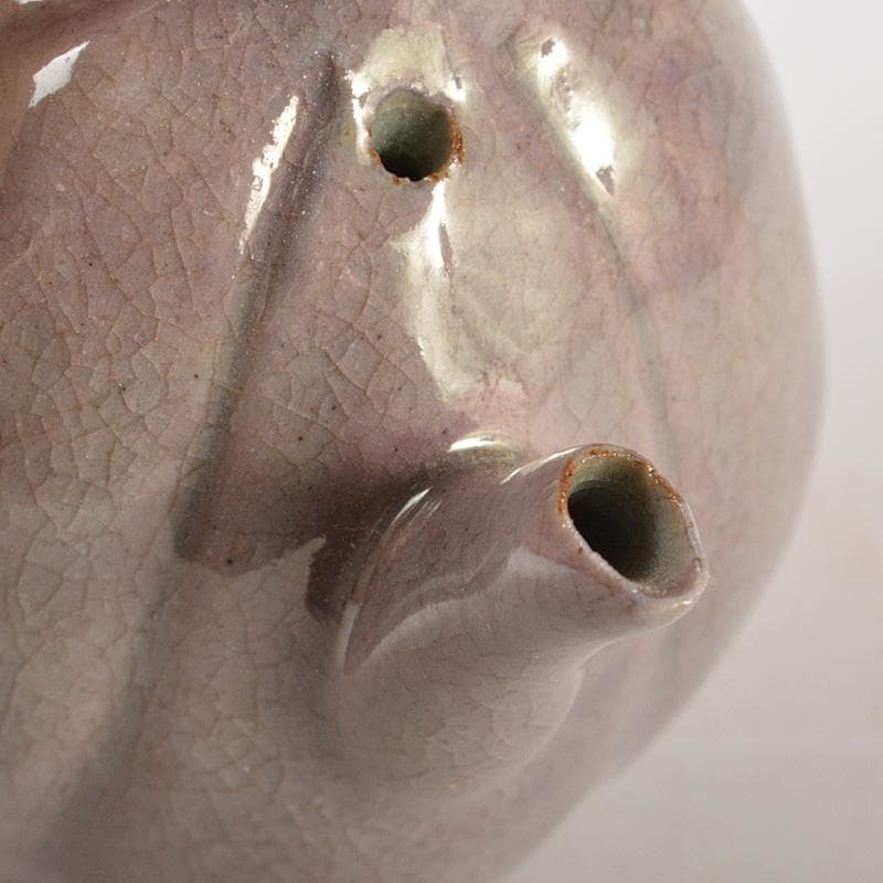 書道具　おびや窯　帯谷宗英造　窯変釉　水滴　共布共箱 　V　6480