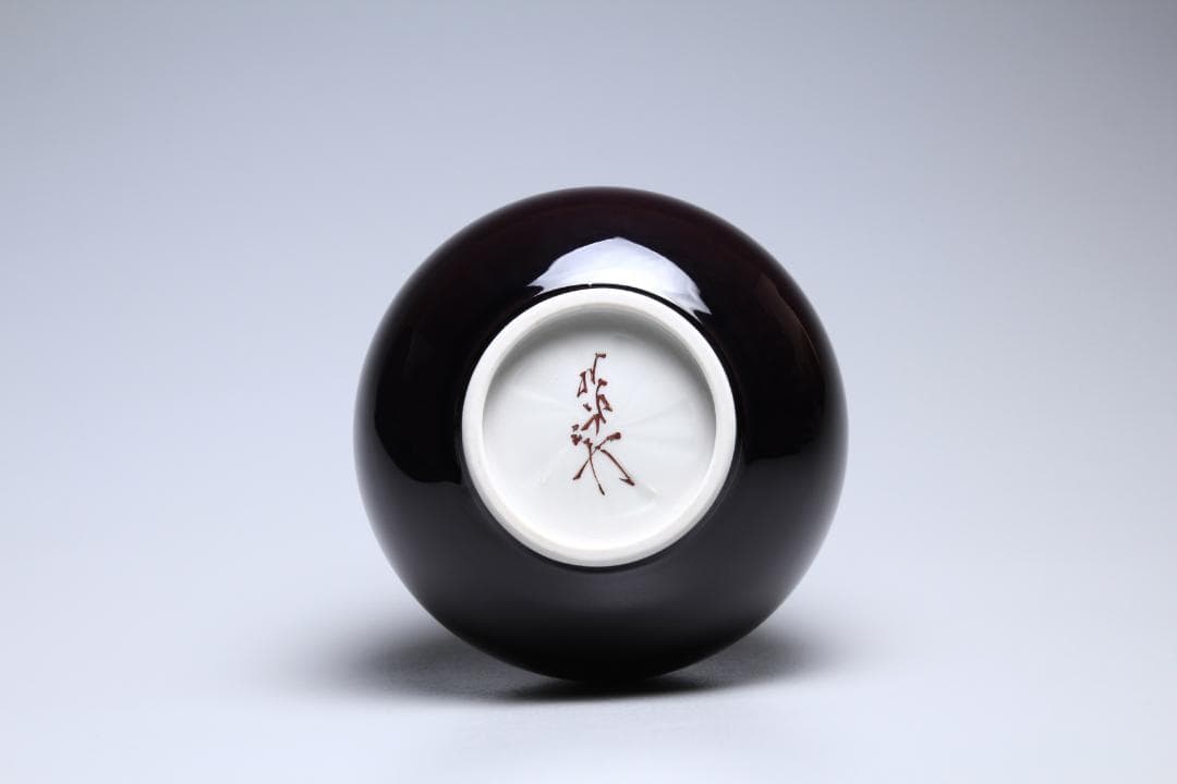 徳田正彦　彩釉花入　三代柳雨軒　徳田八十吉　人間国宝　共箱　茶道具【正一古美術】