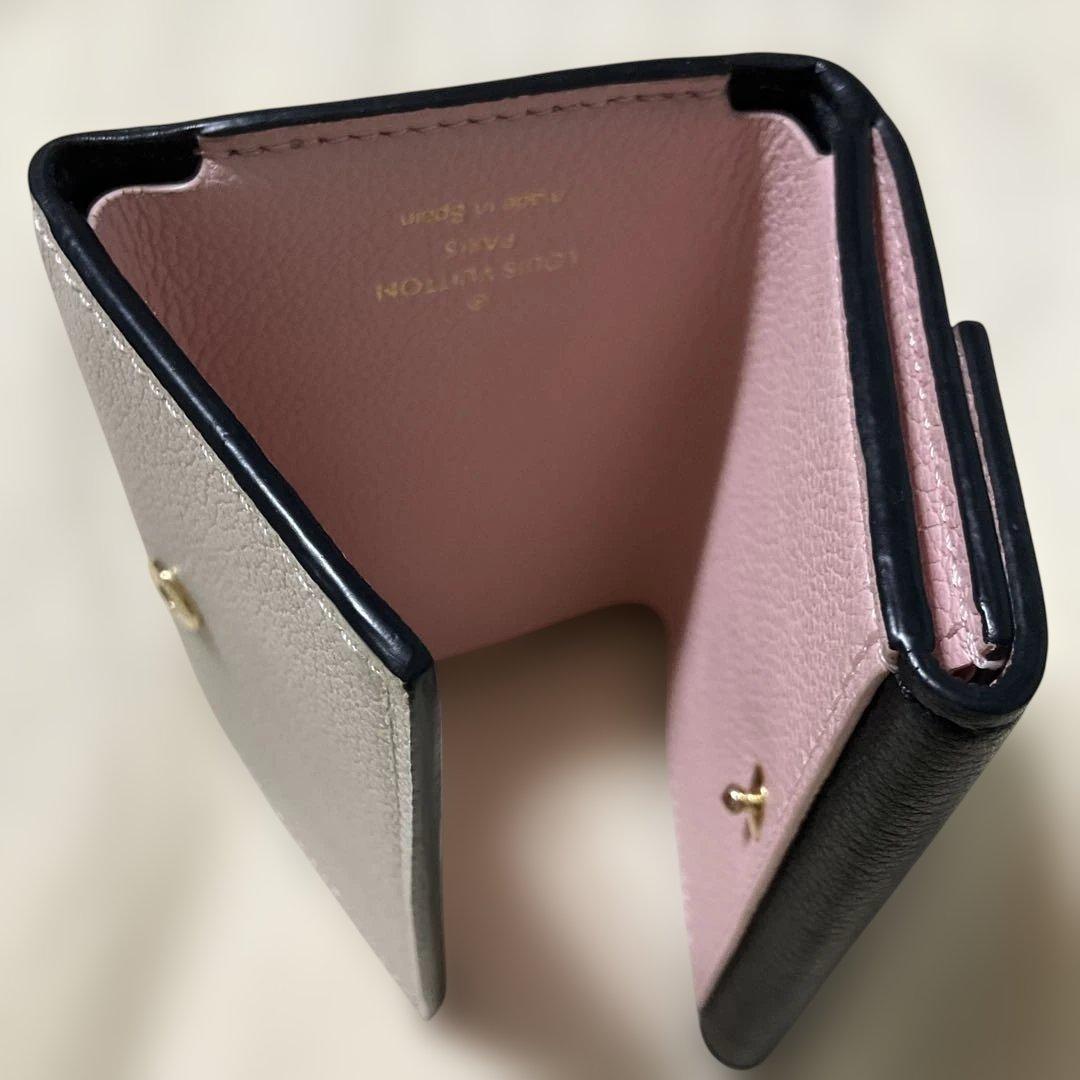 LOUIS VUITTON ポルトフォイユ ロックミニ ベージュ ブラック