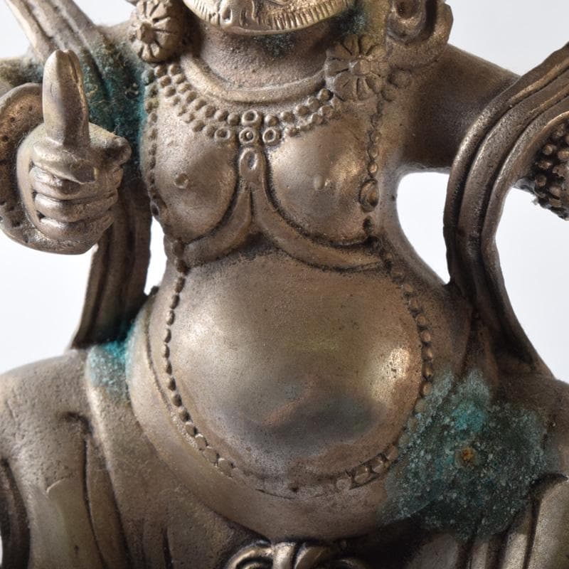 仏教美術　白銅　チベット仏　ヴァジュラパーニ　金剛手菩薩　仏像　V　7735