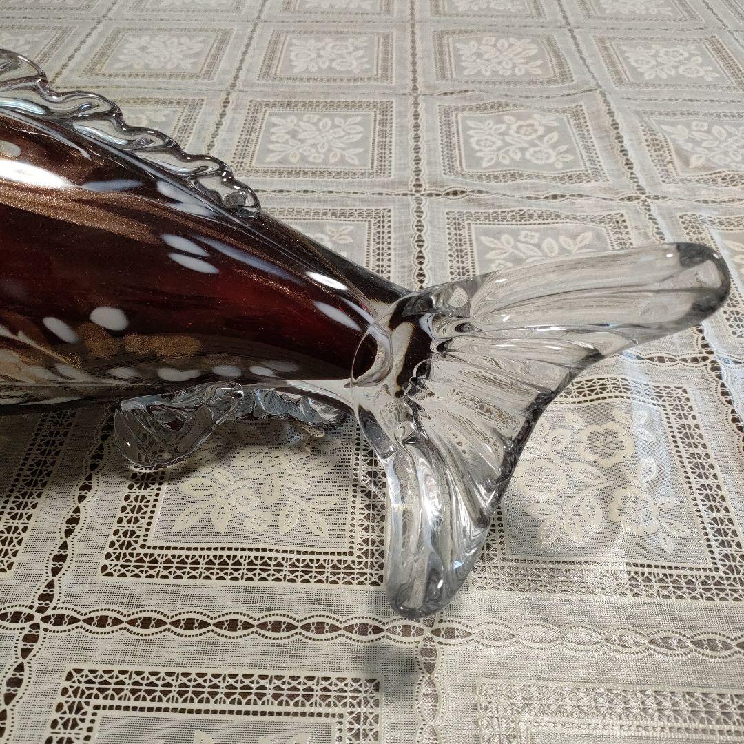 \"未使用\"　小樽北一硝子製『錦鯉』金箔