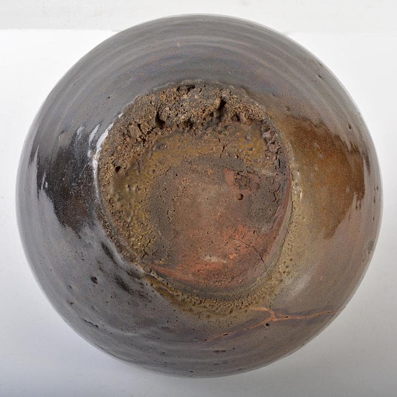 朝鮮美術　李朝　高麗黒釉　壷　C　R7089B