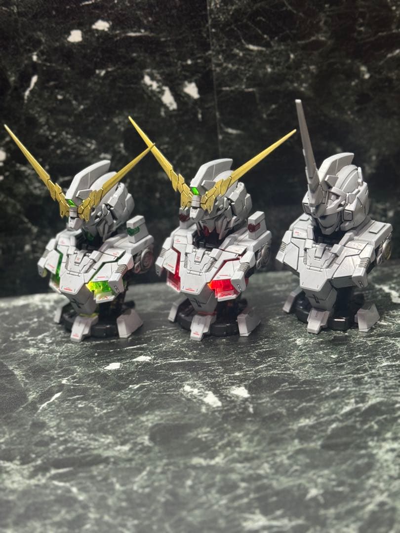 ユニコーンガンダム　メカニカルバスト　塗装完成品　デストロイ　覚醒　セット