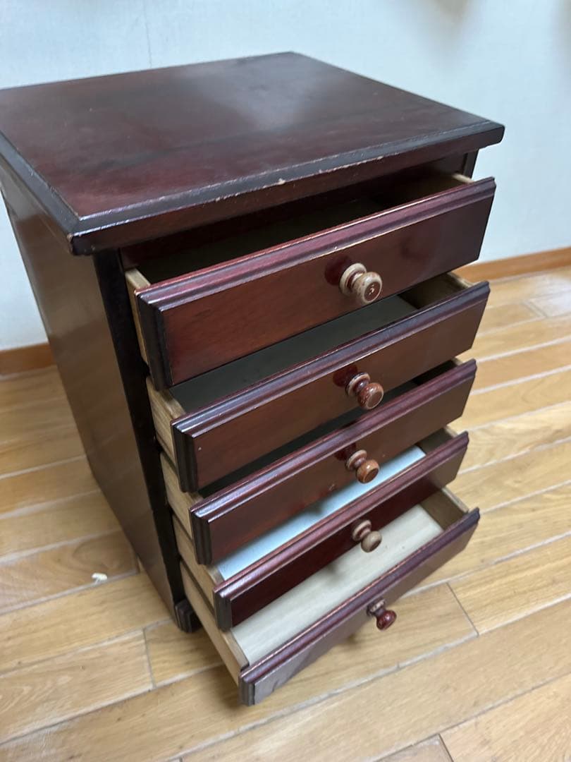 昭和レトロ　チェスト 5段引き出し 民芸風家具 アンティーク　古民家インテリア