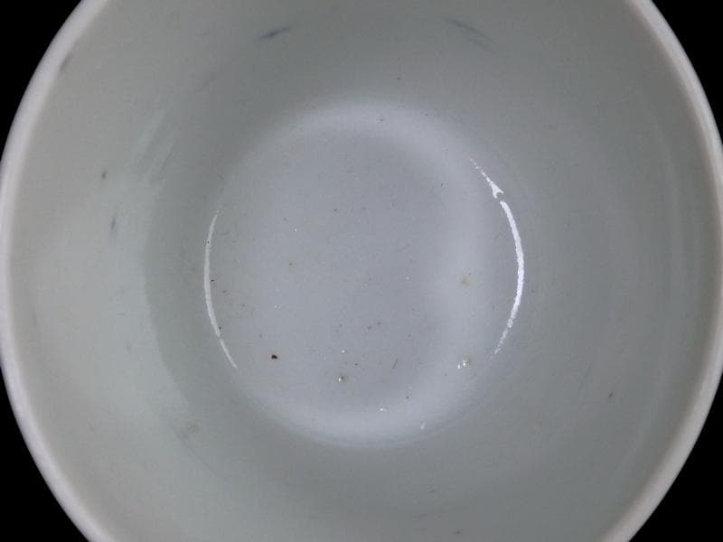 古伊万里　染付　雪輪に梅　雪輪に雪持ち笹　蕎麦猪口　833AS-CYr