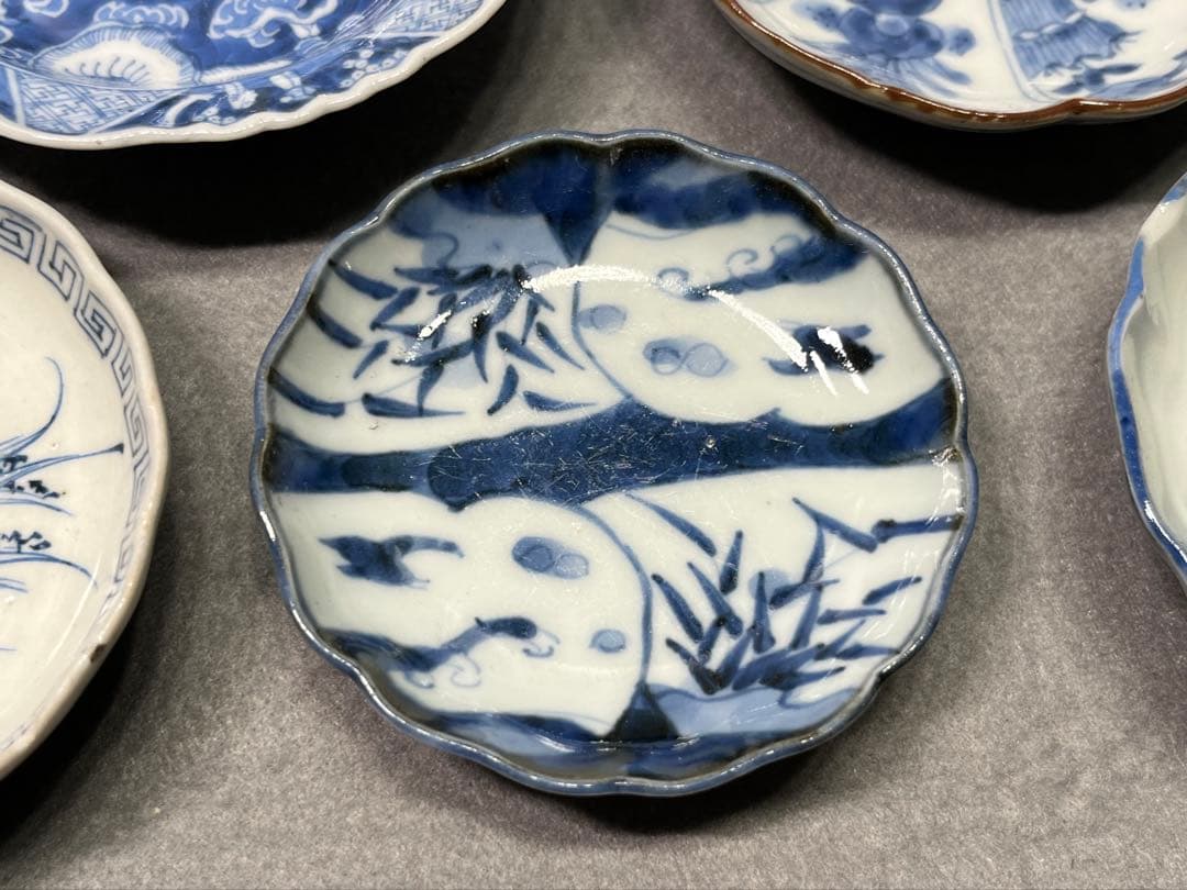 古伊万里　染付　小皿　豆皿コレクション　五枚