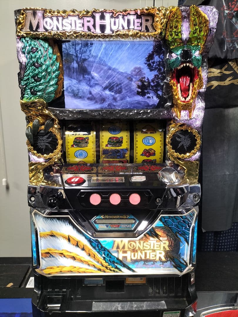 パチスロ実機 モンスターハンター 月下雷鳴　不要機付き