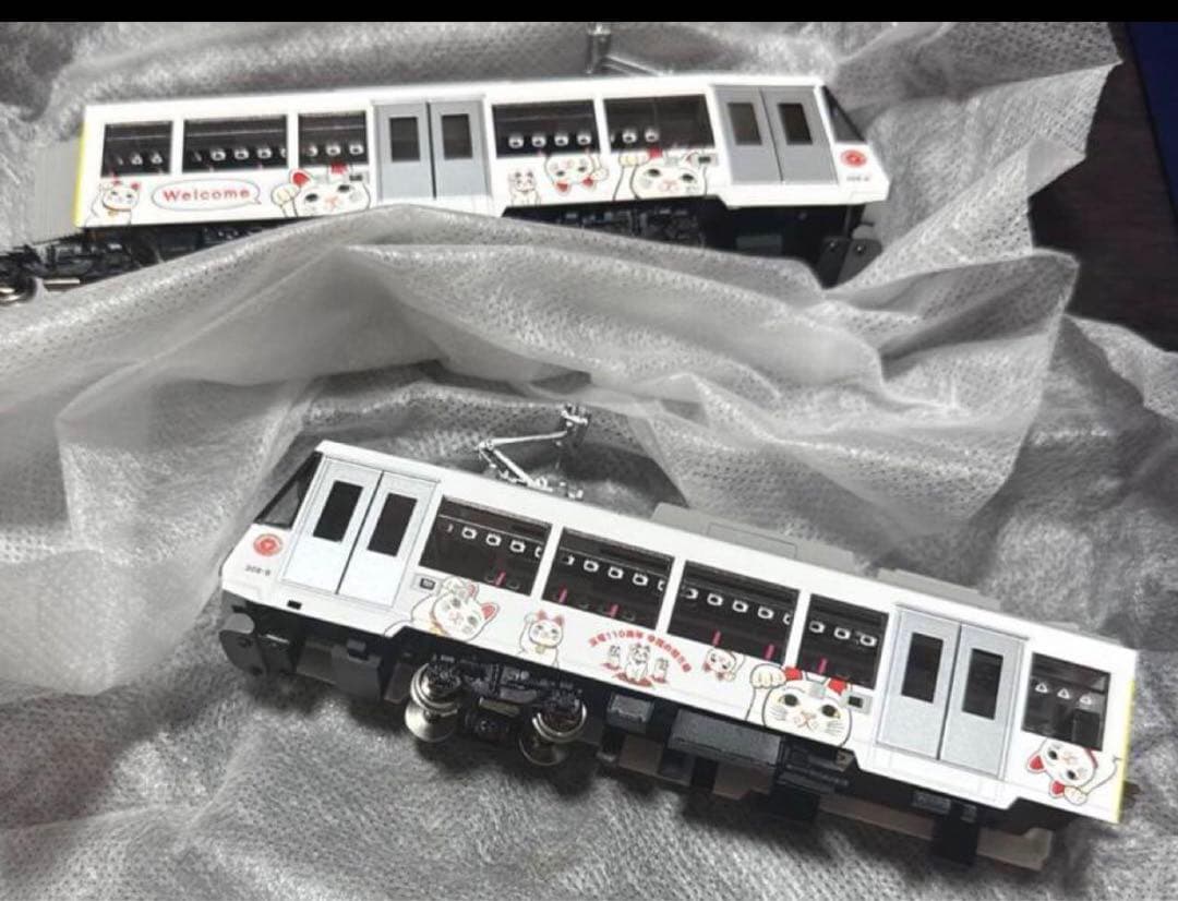 鉄道模型】1/80 16.5mmゲージ 東急電鉄300系 幸福の招き猫電車
