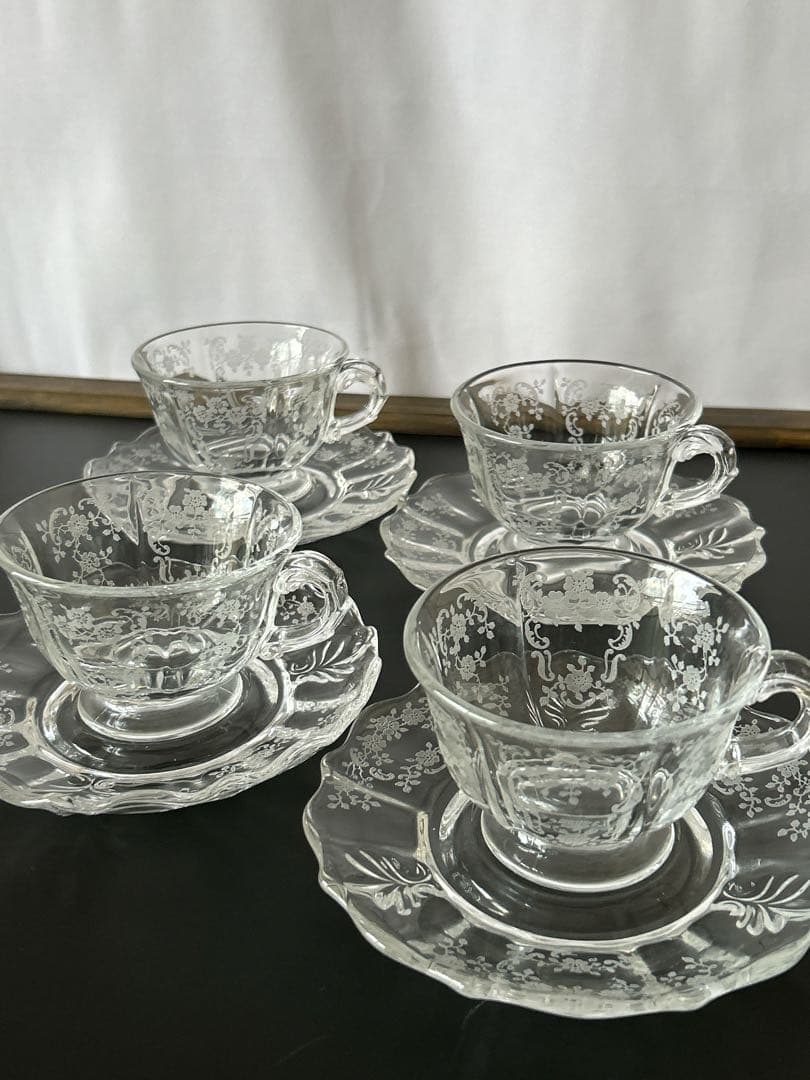 ヴィンテージ◼️ディプレッショングラス◼️アメリカ◼️フォストリア◼️エッチング