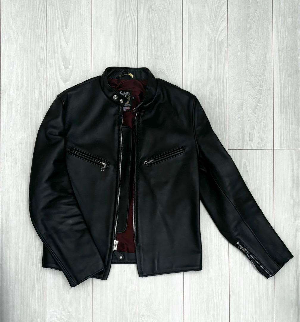 バナナ様 タグなし新品 SCHOTT ライダース レザージャケット 38