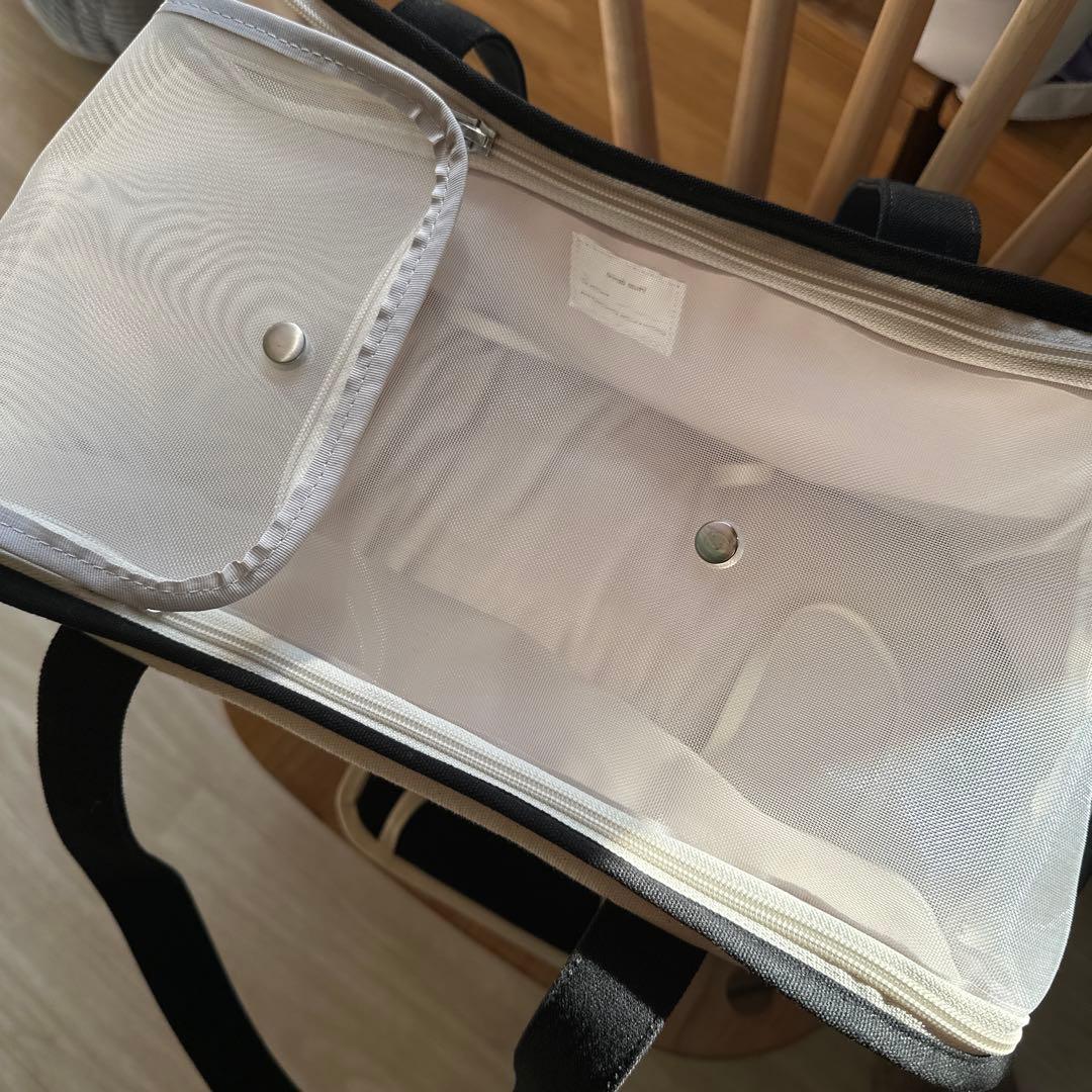 small stuff(韓国のブランド)キャリーバッグ ホワイト/ブラック