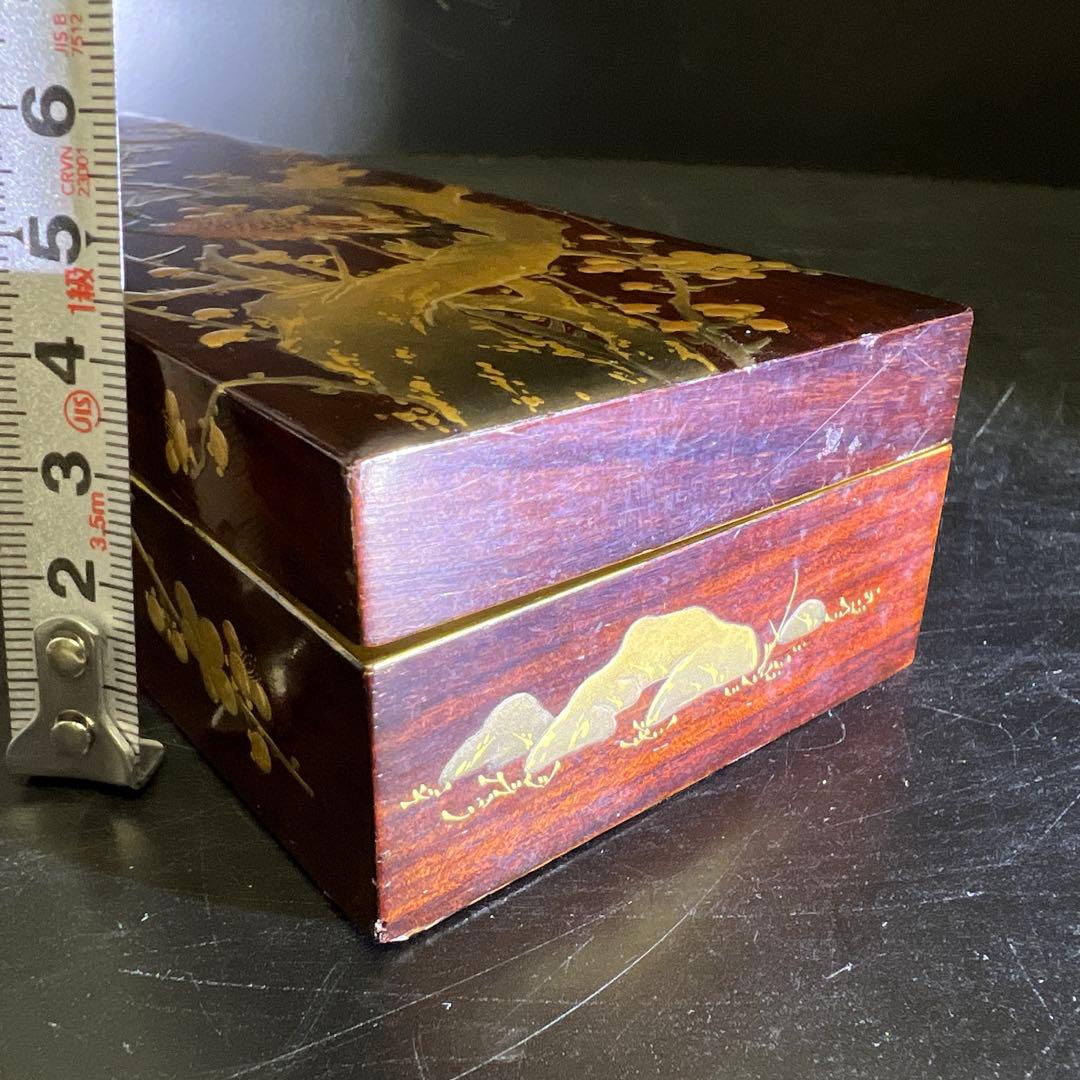 時代　木製蒔絵筆箱　縦21.5㎝　東Y7-1125☆2Fトコチ