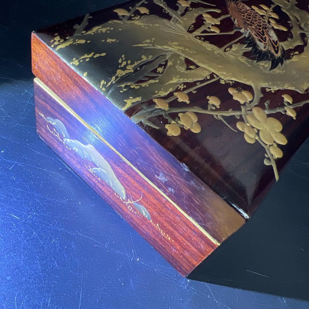 時代　木製蒔絵筆箱　縦21.5㎝　東Y7-1125☆2Fトコチ