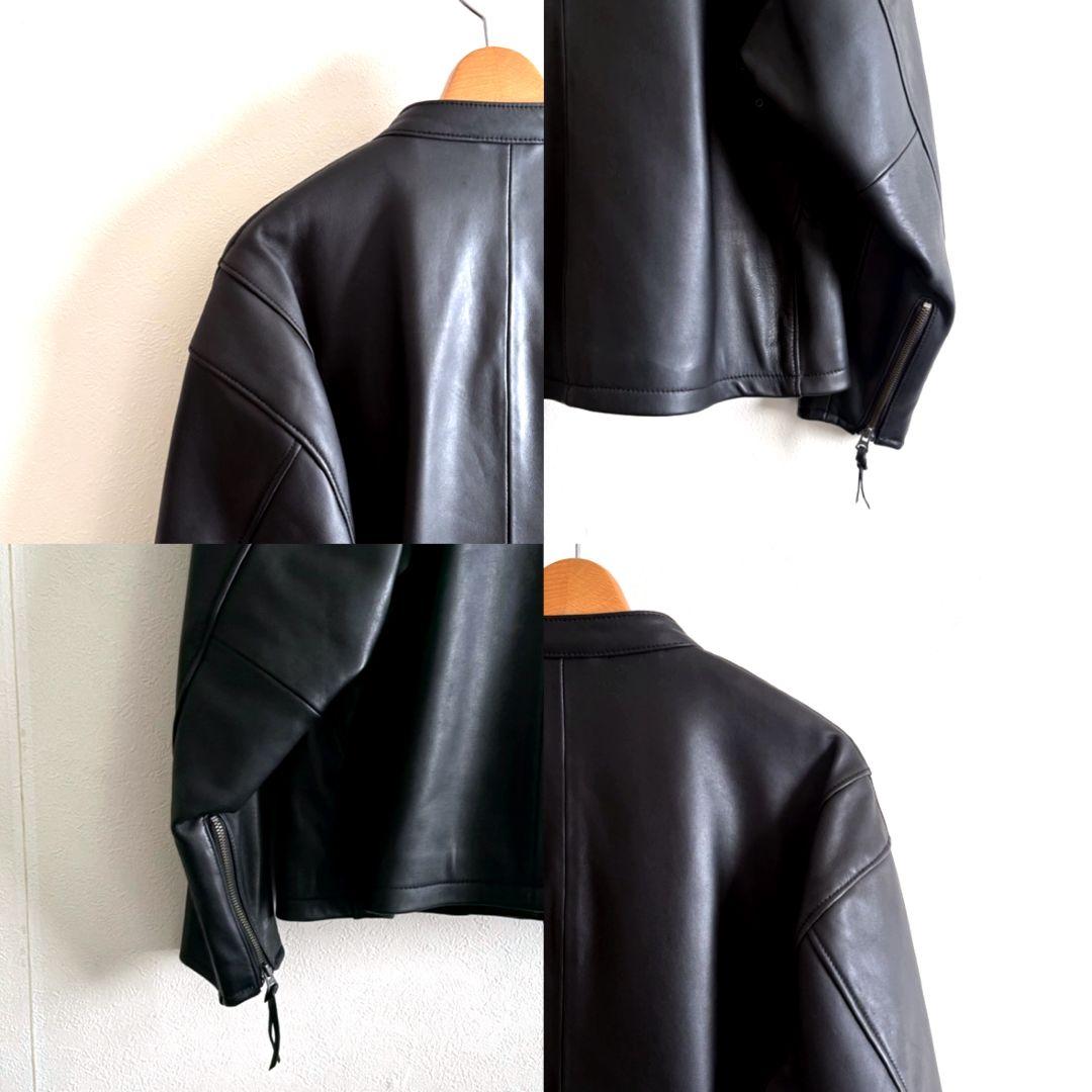 モンキータイムオーバーサイズレザーライダースジャケット本革メゾンスペシャル好きに