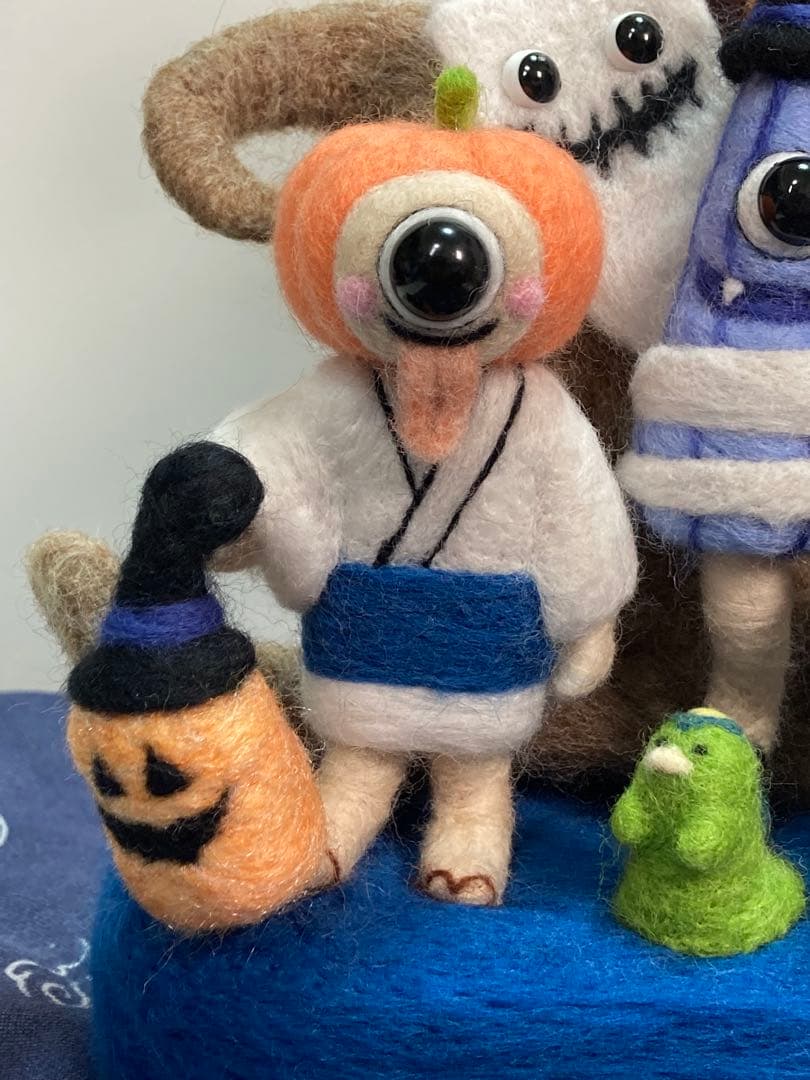 羊毛フェルト　ハロウィン妖怪百鬼夜行