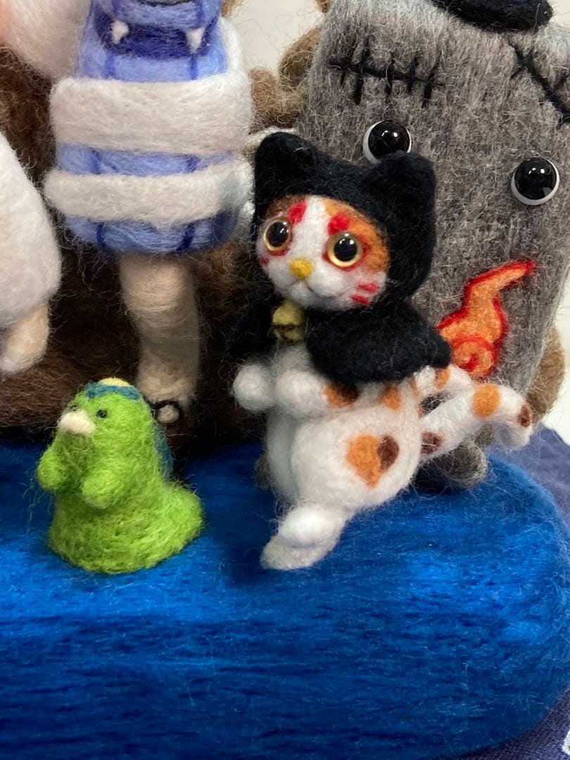 羊毛フェルト　ハロウィン妖怪百鬼夜行