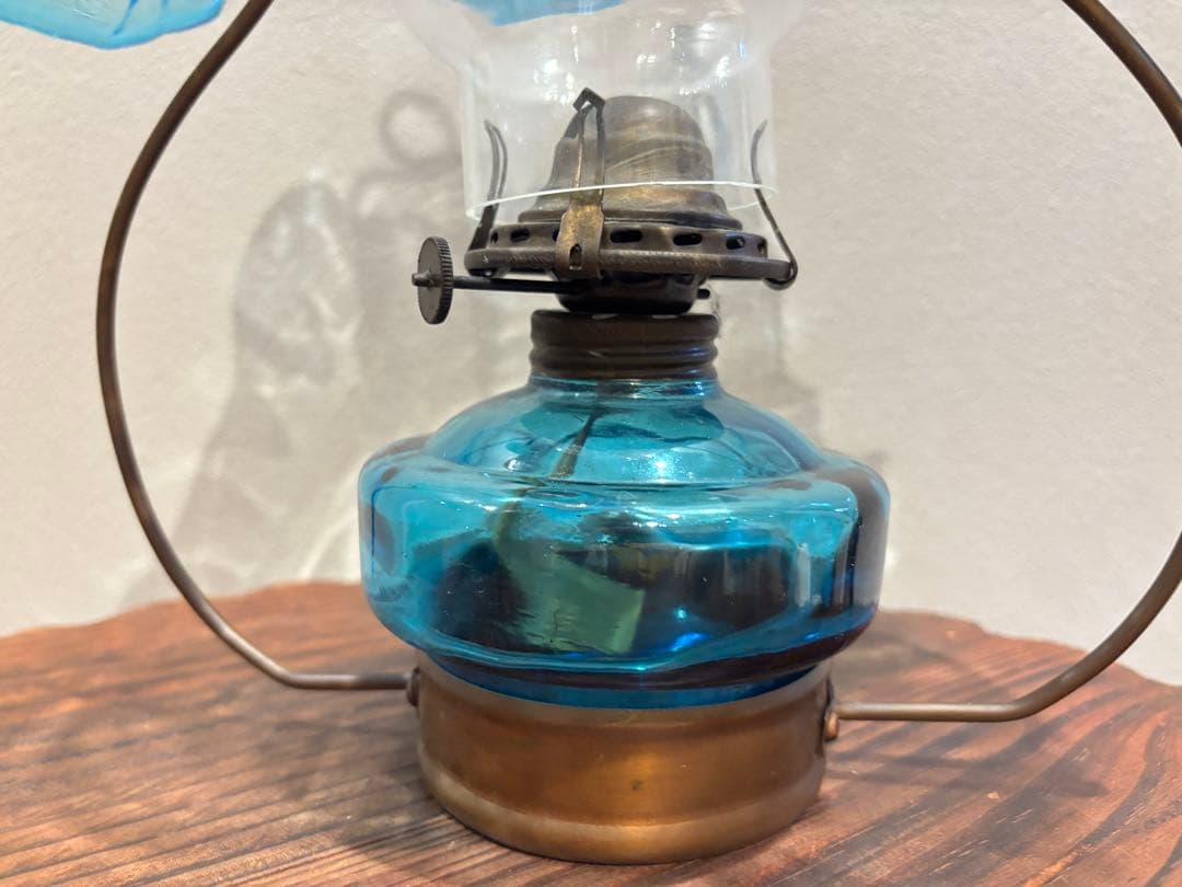 アンティーク オイルランタン フリルガラス 大正ロマン ヴィンテージ