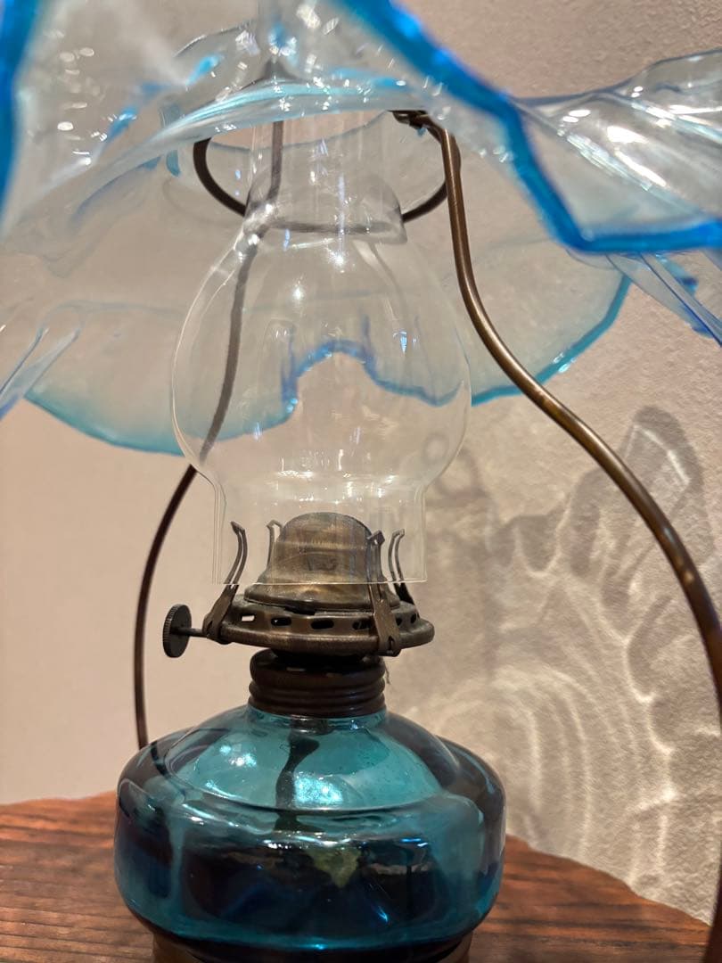 アンティーク オイルランタン フリルガラス 大正ロマン ヴィンテージ