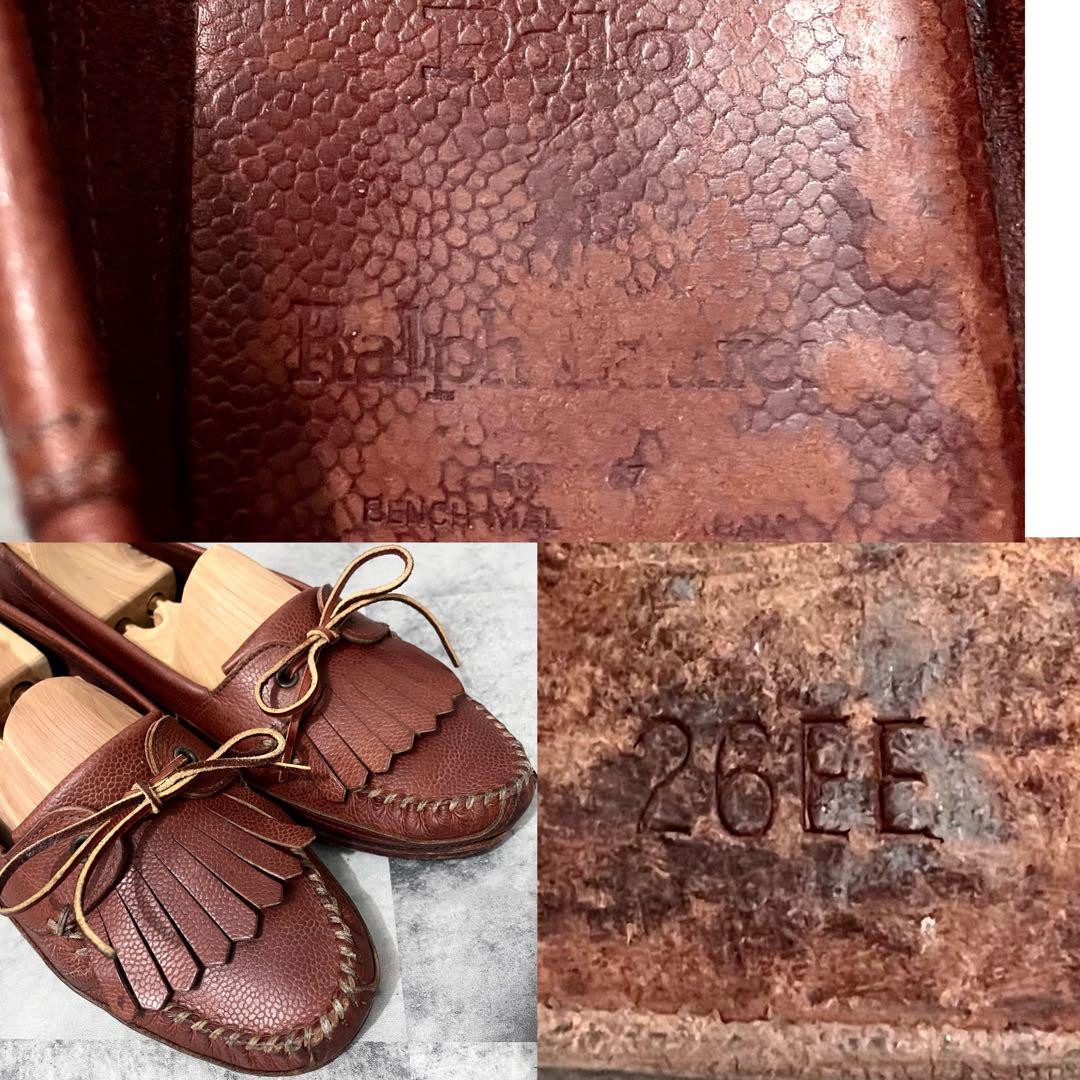 Polo Ralph Lauren ラルフローレン レザー モカシン デッキ 茶