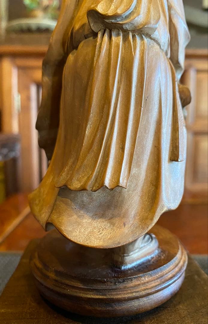 台湾木彫彫刻　福禄寿/仙人 鑑賞台座付 ヴィンテージ　レア 中国　台湾茶器