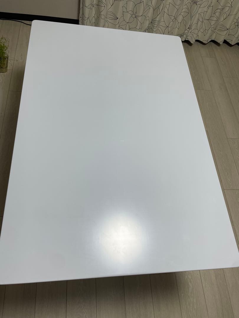 【美品】昇降式テーブル　ホワイト
