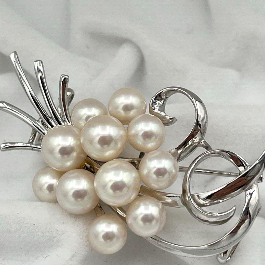 ☆美品☆ミキモト　シルバー　ブローチ　パール　皇室御用達ブランド