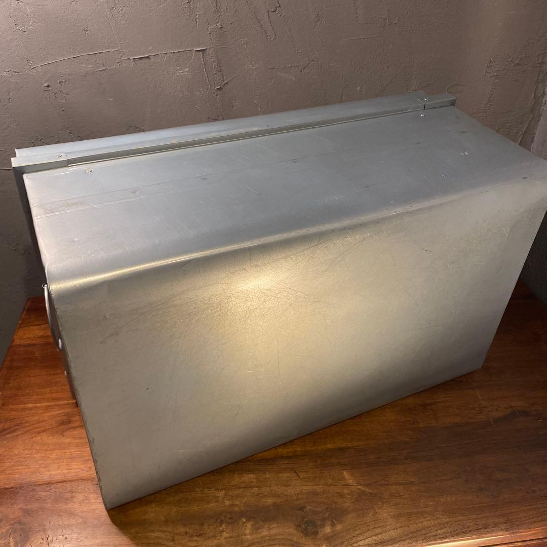 ブリキのトランクケース ヴィンテージ インテリア 収納 キャンプ L