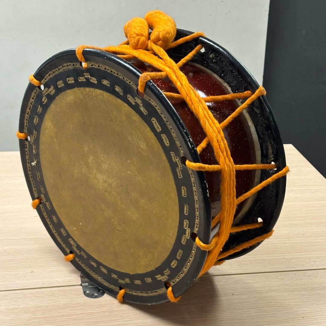 ① 希少 和太鼓 締め太鼓 約35cm 和楽器 ブラック