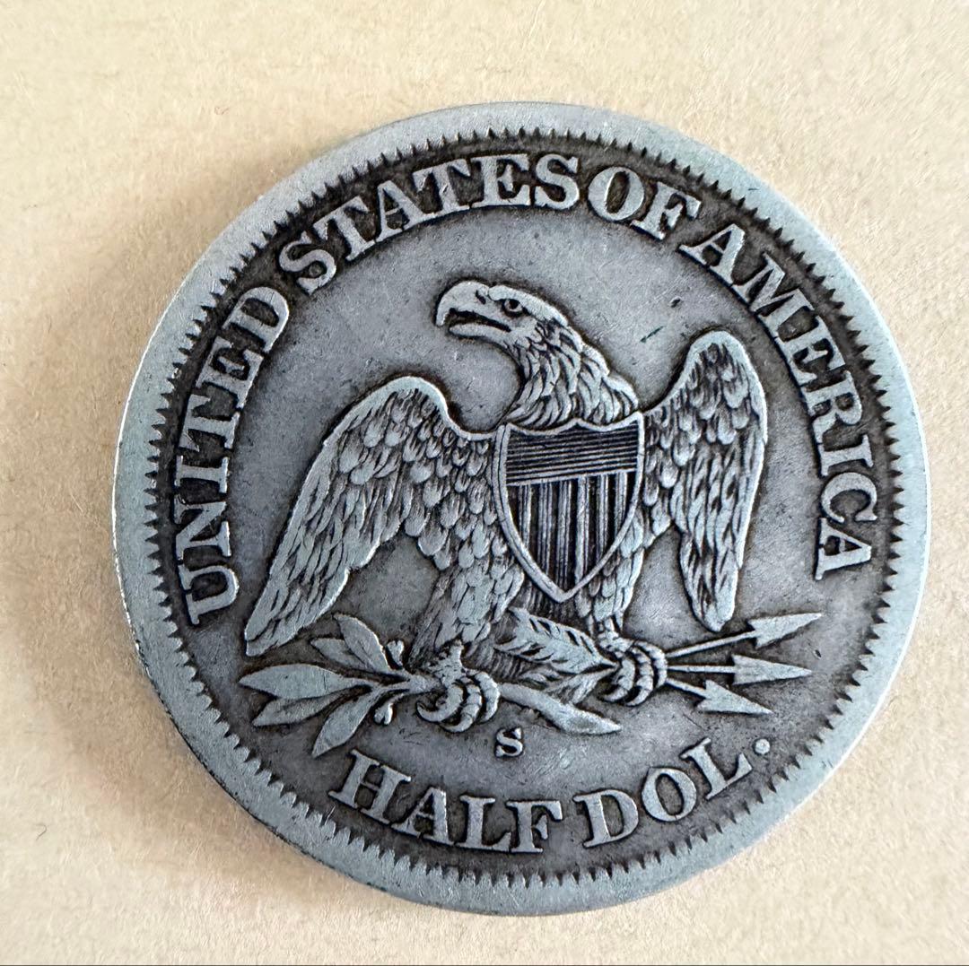 アメリカ　1863 s ハーフダラー　銀貨　希少年