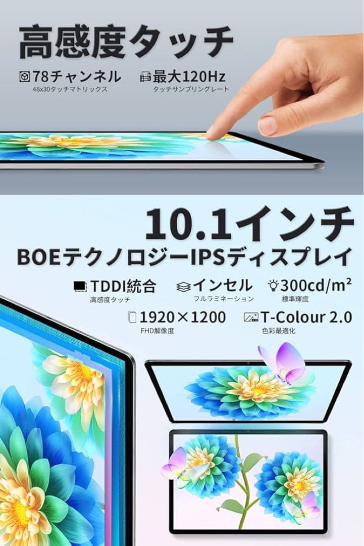 Android12タブレット10インチ4GB RAM+64GBROM