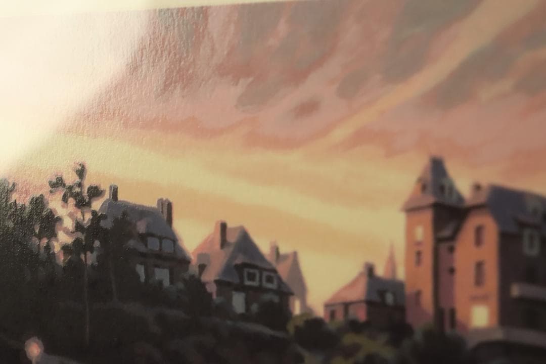 真作保証 笹倉鉄平 「エクリューズ浜」シルクスクリーン 直筆サイン 光の情景画家