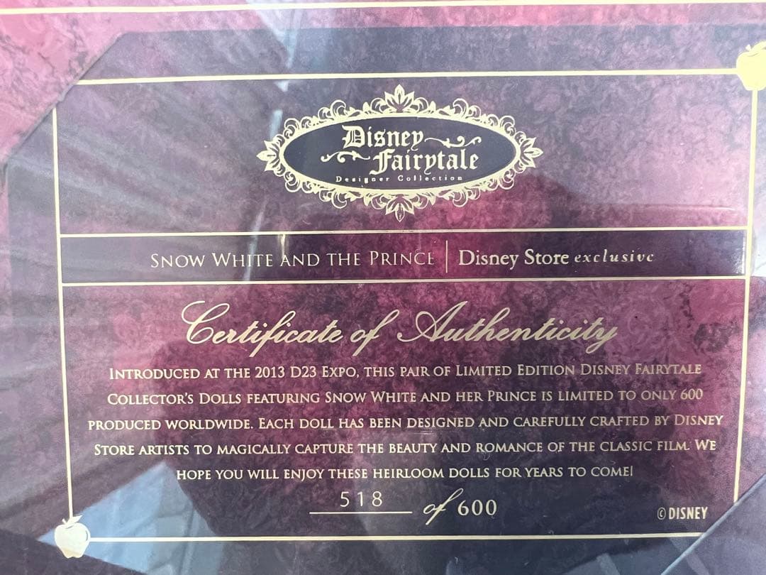 超希少 600体限定 リミテッドドール 白雪姫　王子