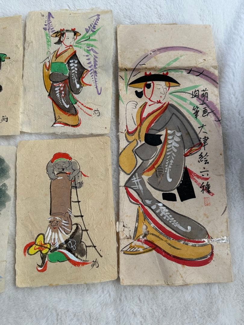 昭和レトロ　大津絵　肉筆　萌画　当時物　レトロ大津絵