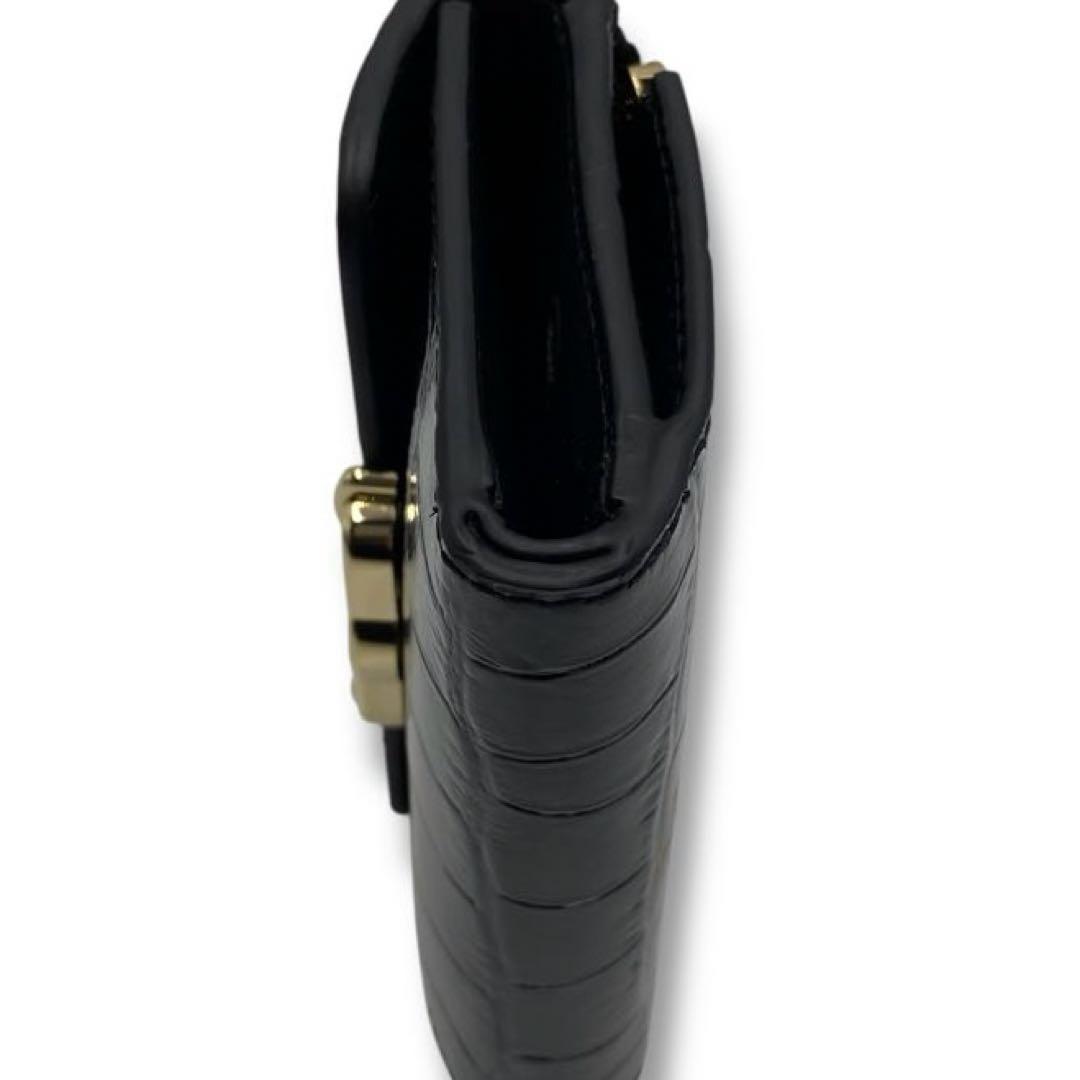 【美品】Mulberry クロコ 型押し 財布 コンパクト ウォレット ピムリコ