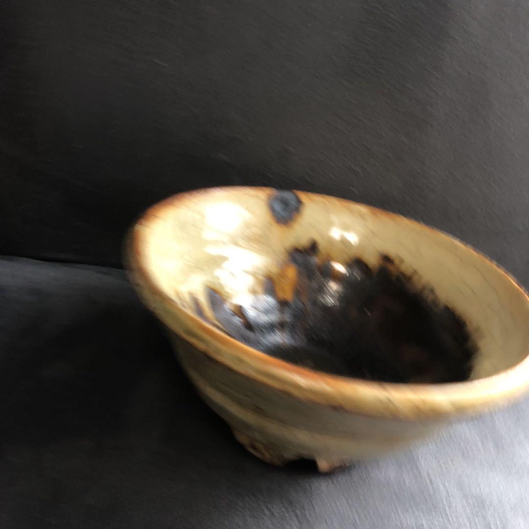 共箱 茶道具　窯元 陶酔庵 作：藪下康一（号：禅牛）萩焼 織部茶碗