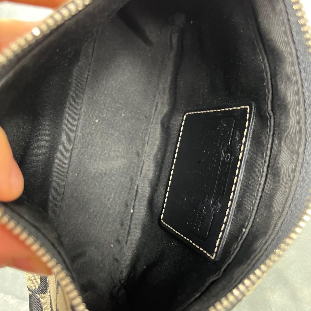 Coach コーチ アクセサリーポーチ グレー系 シグネチャー