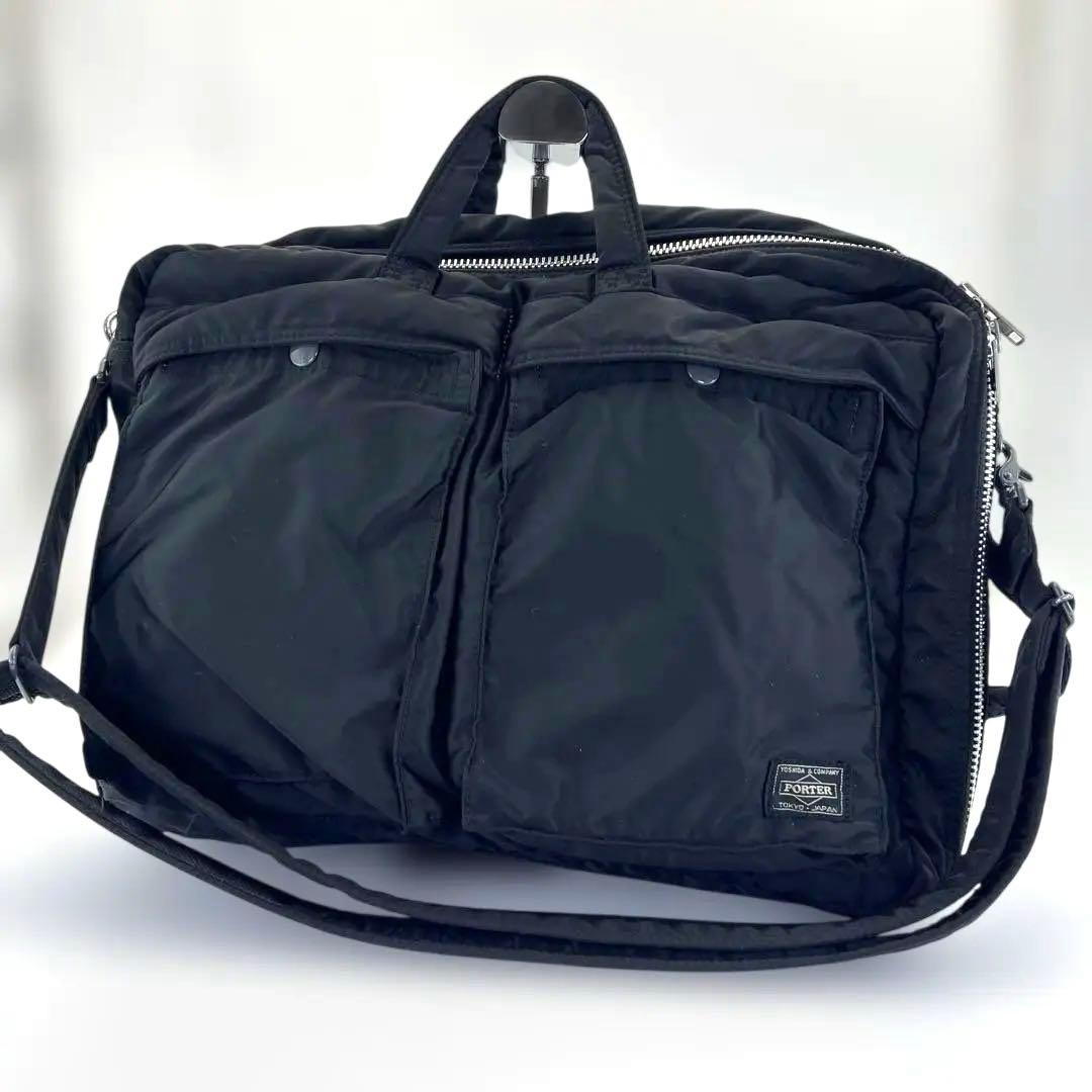 PORTER ポーター タンカー 3WAY ブリーフケース 黒 一層式　美品ロゴ