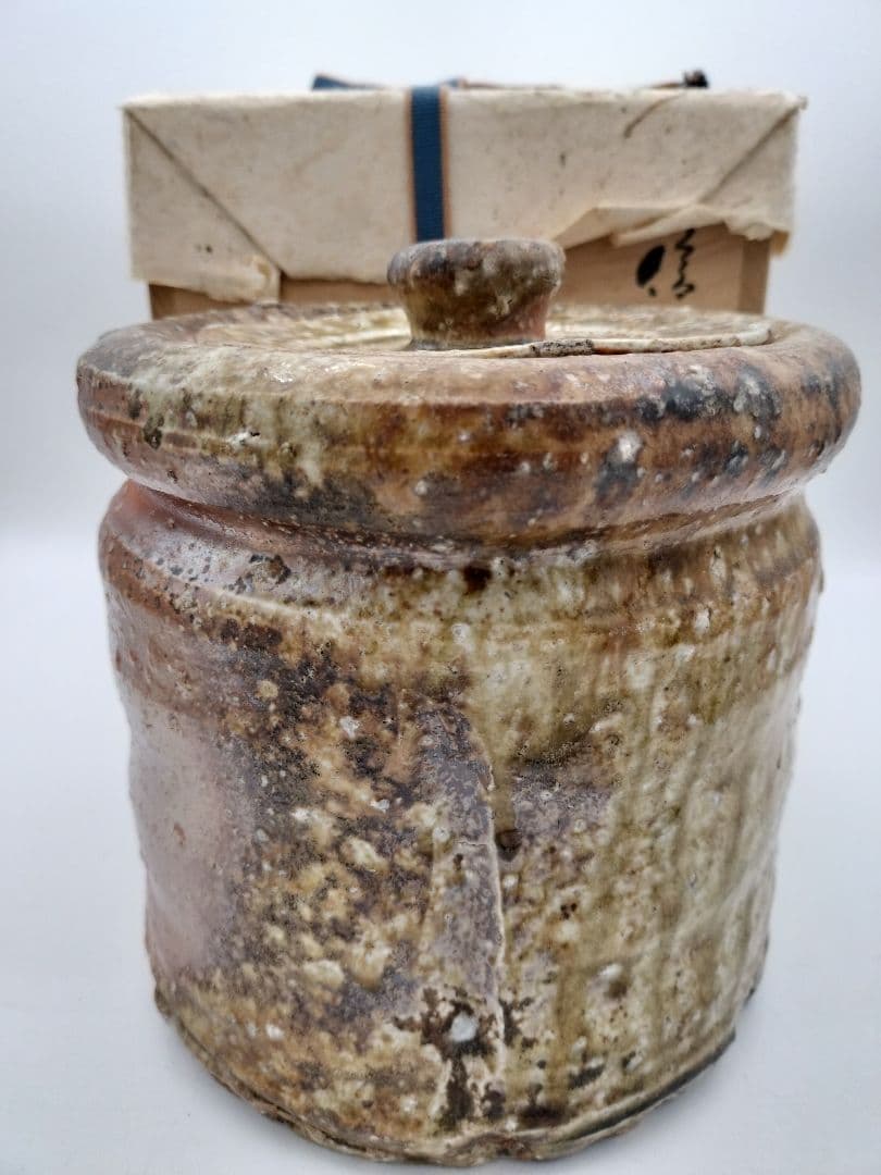 c507 信楽水指 高橋楽斉 木箱 茶道具 古物