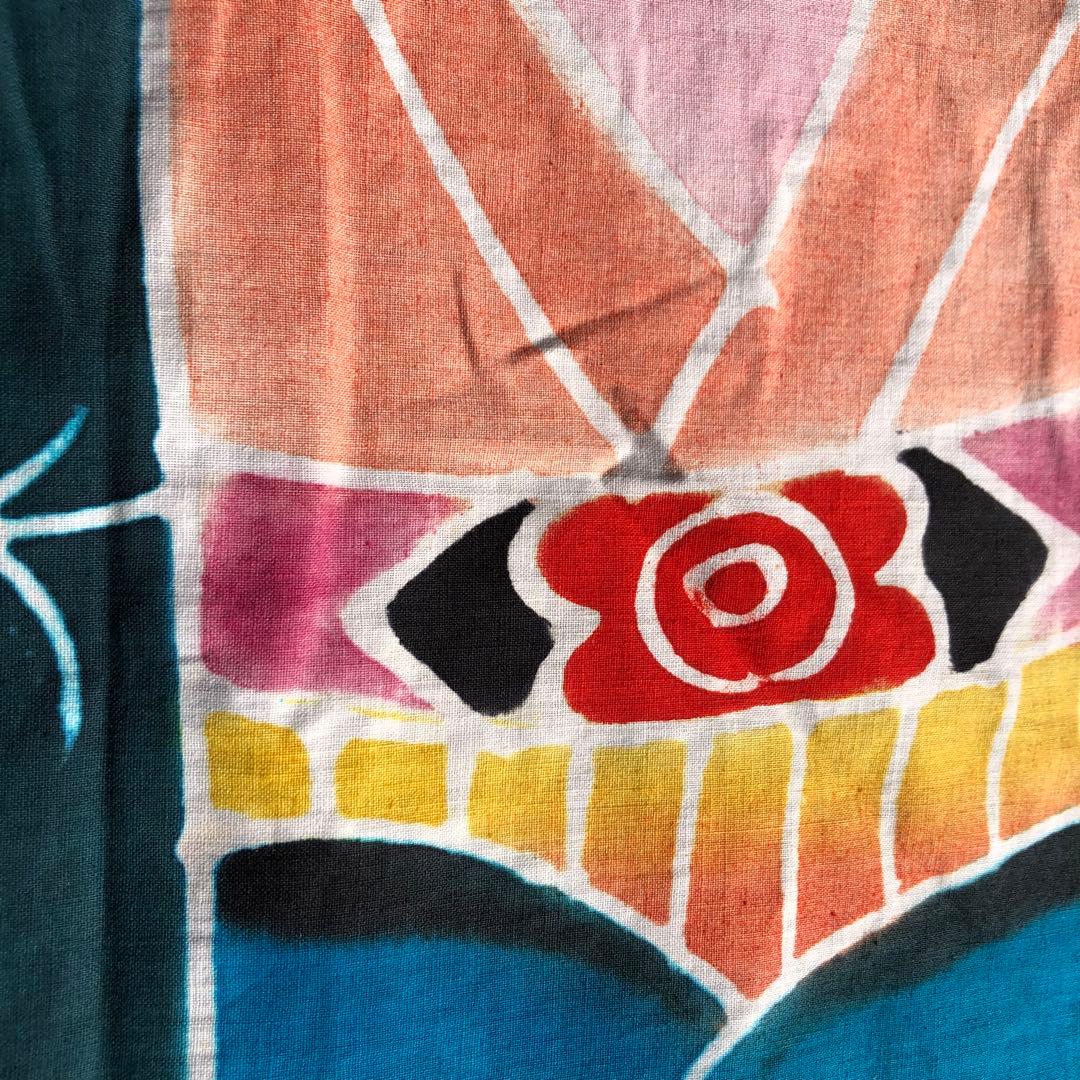 フラフ 節句旗 四布 鯉のぼり よさこい 染物 桃太郎 和柄 古布 生地 大漁旗