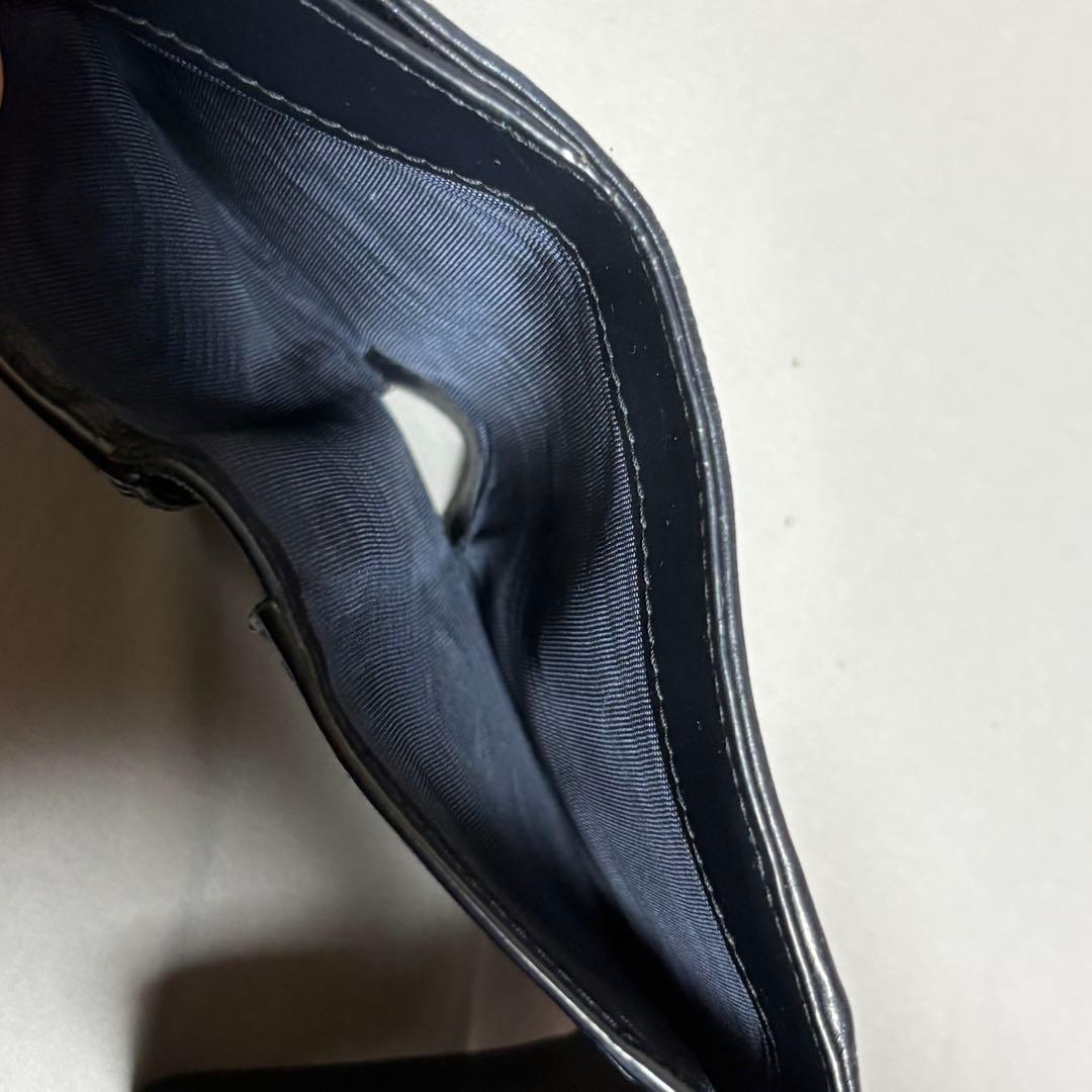 三つ折り財布 ベージュとグレーのツイード