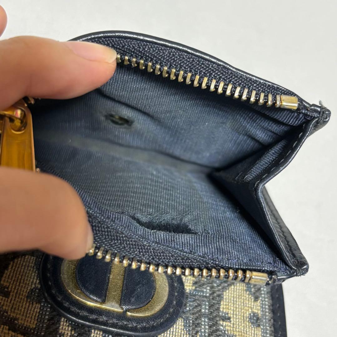 三つ折り財布 ベージュとグレーのツイード