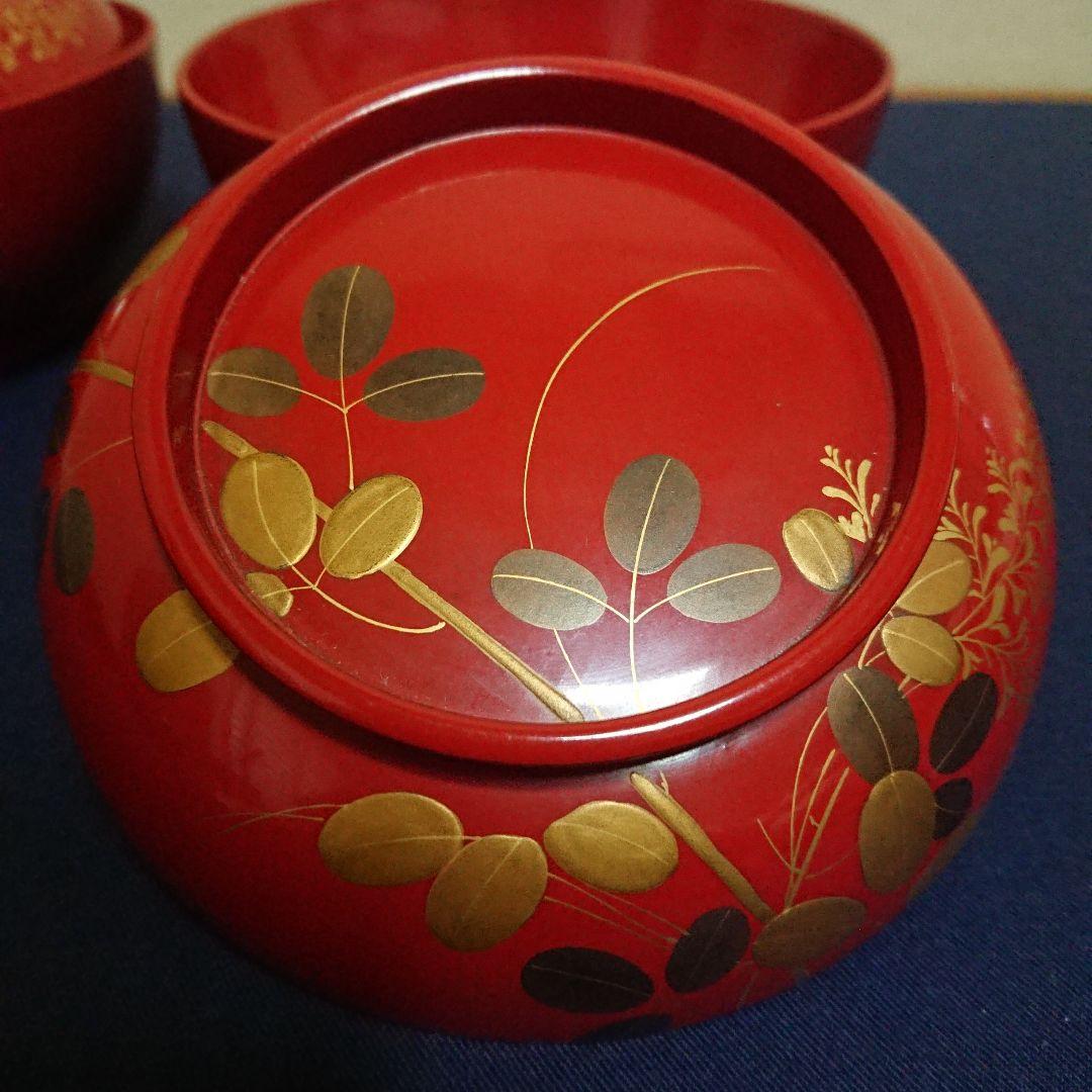 天然木本漆 煮物椀 2客