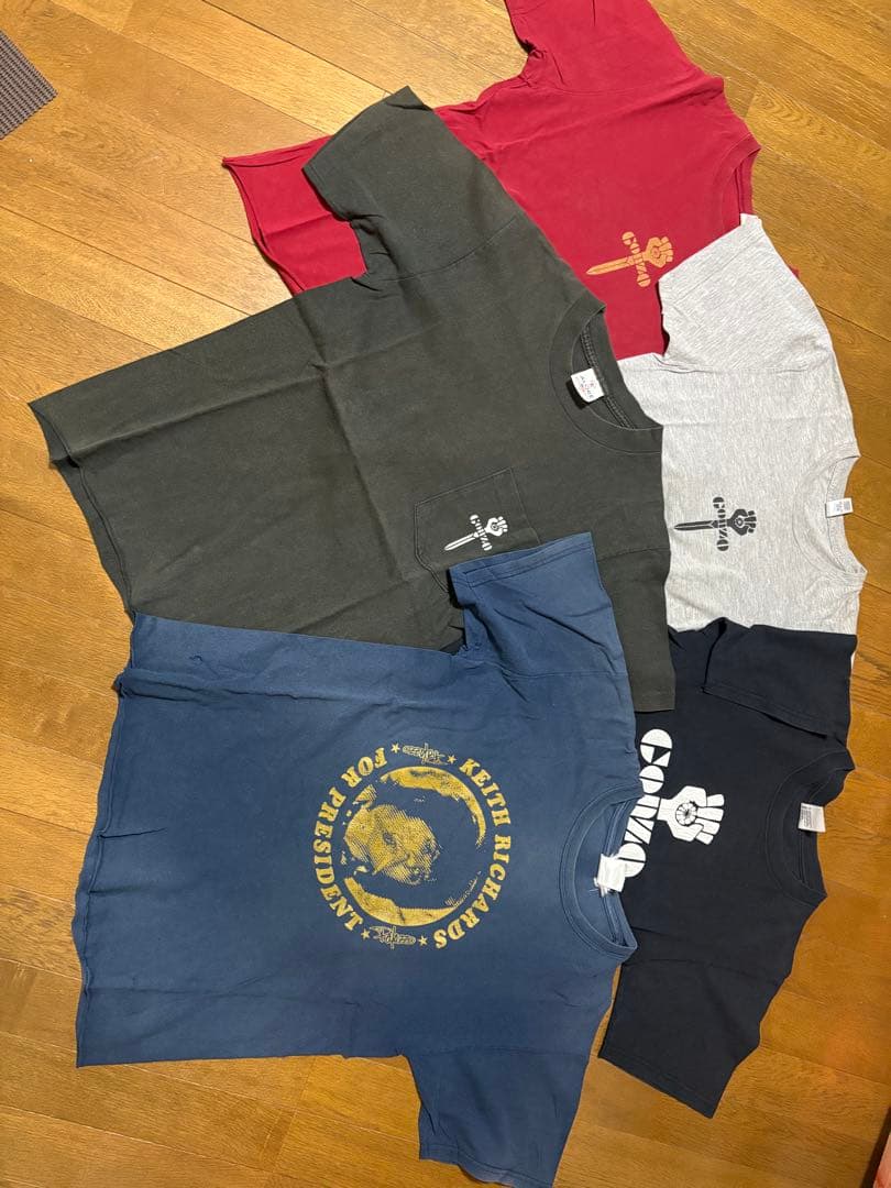 ジョニーデップ着用Tシャツ5枚セットgonzoキースリチャード　ヴィンテージ古着