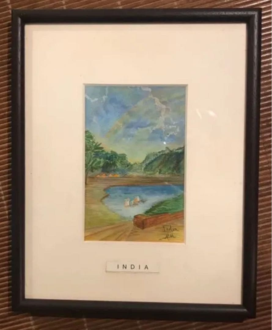 オリジナル　水彩画　原画1995作品　　 “I NDIA ”