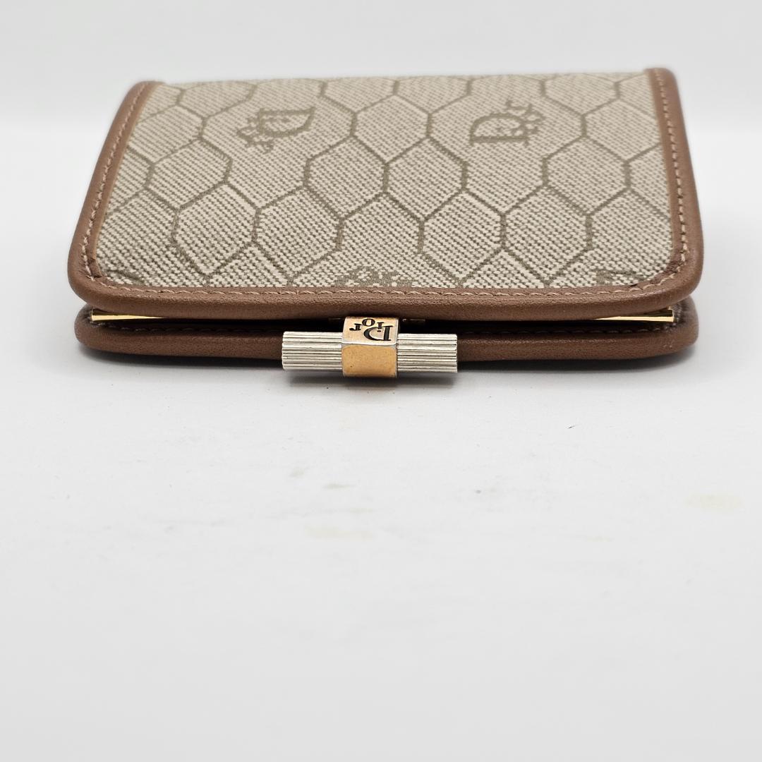 【極希少】Dior ヴィンテージ がま口財布 ハニカム柄 フランス製