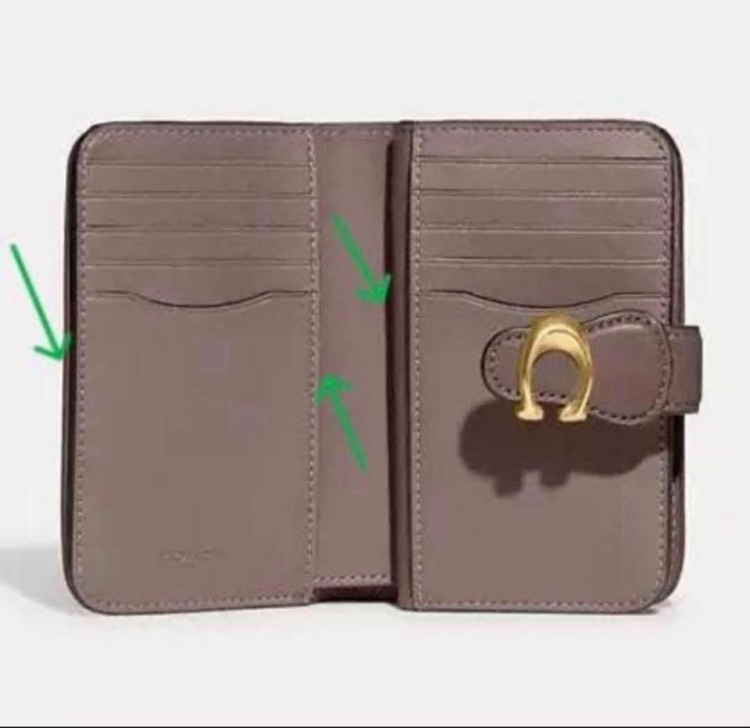 コーチCOACHタビー高級スムース二つ折り財布