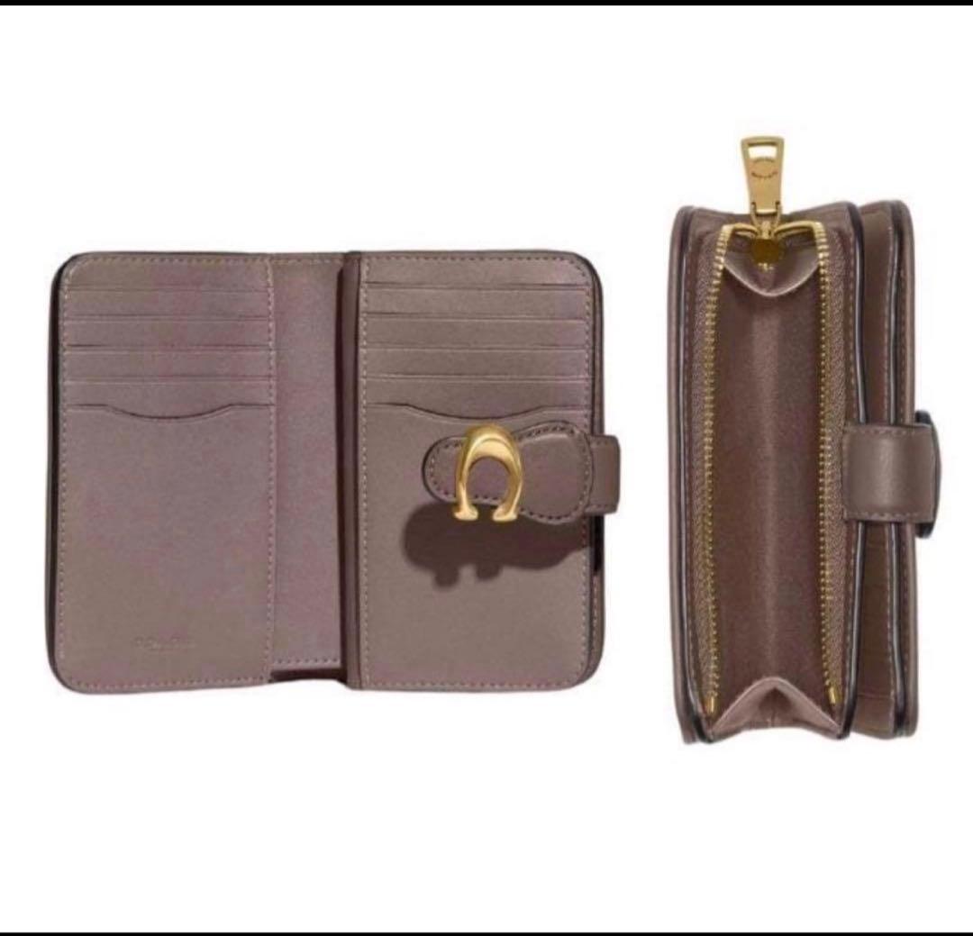 コーチCOACHタビー高級スムース二つ折り財布