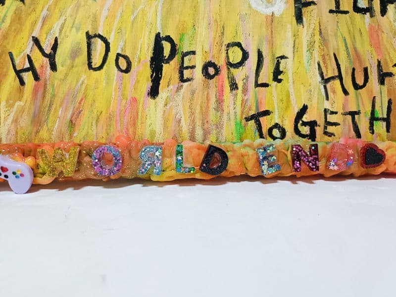 【一点物アート】HURTS-嘆きのうさぎ-【A3サイズ. 現代アート