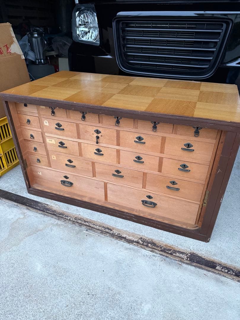 ❗️引き取り限定❗️薬棚 アンティーク レトロ ビンテージ 引き出し 骨董 箪笥